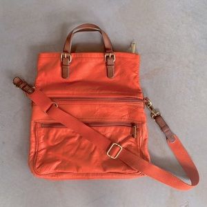 Fossil leather shoulder bag